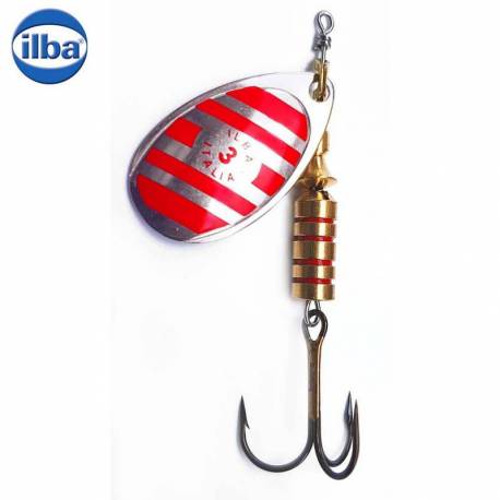 Lingurita rotativa ILBA Tondo Silver/Red Zebra nr.0 2gr 21110