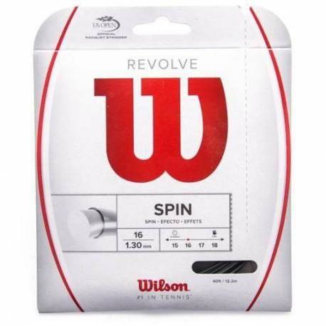 Racordaj Wilson Revolve Spin 16, Negru, 12.2m x 1.30mm