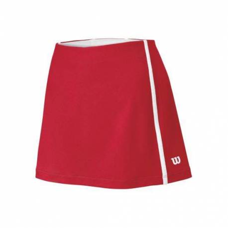 Fusta tenis Wilson Team, rosu/alb, pentru femei, M