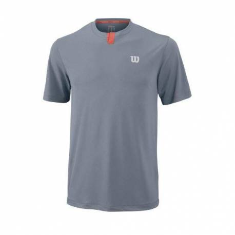 Tricou sport Wilson Summer Henley, juniori, gri, S