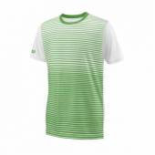 Tricou sport Wilson Team Crew, baieti, verde alb, XL