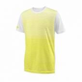 Tricou sport Wilson Team Crew, baieti, alb/galben, XS