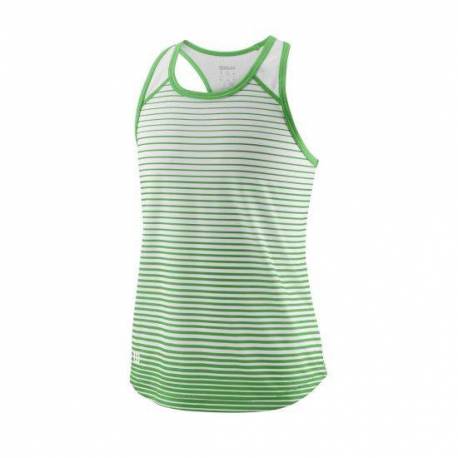 Maiou sport Wilson Team Crew Striped, fete, alb/verde, L