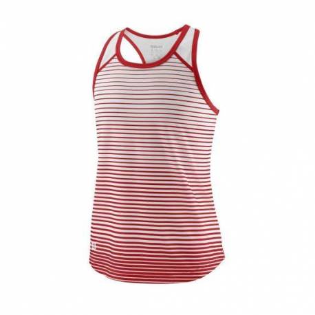 Maiou sport Wilson Team Crew Striped, fete, alb/rosu, L