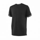 Tricou sport Wilson Team Solid Crew, baieti, negru, XS