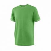 Tricou sport Wilson Team Solid Crew, baieti, verde, XS