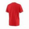 Tricou sport Wilson Team Solid Crew, baieti, rosu, XS