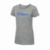 Tricou sport Wilson W Script, pentru femei, Gri/Albastru, S