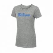 Tricou sport Wilson W Script, pentru femei, Gri/Albastru, XL