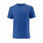 Tricou sport Wilson Linear Crew, barbati, albastru, L