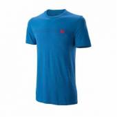 Tricou sport Wilson Competition Seamless Crew, barbati, albastru, M