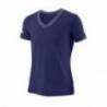 Tricou sport Wilson Team V-Neck, fete, albastru, M