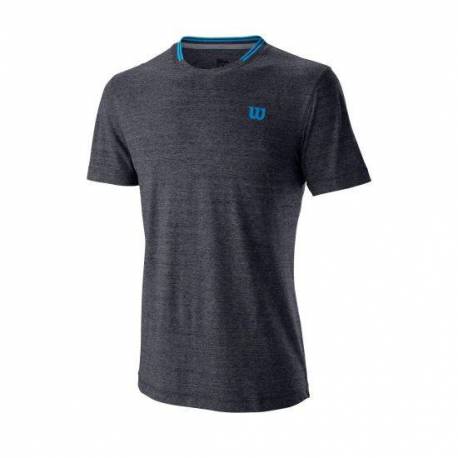 Tricou sport Wilson Competition Flecked Crew, barbati, gri, L