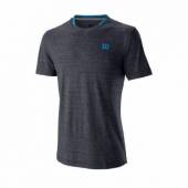 Tricou sport Wilson Competition Flecked Crew, barbati, gri, M