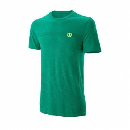 Tricou sport Wilson Competition Seamless Crew, barbati, verde, XXL INTL