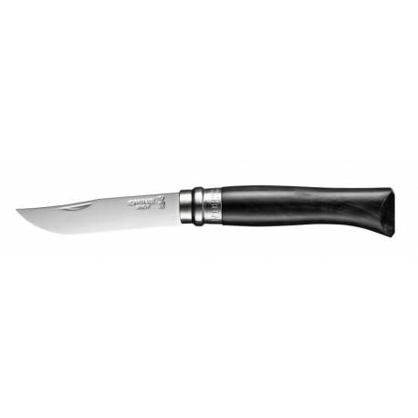 Cutit OPINEL Nr 08 cu maner din corn de bivol, cutie de lemn