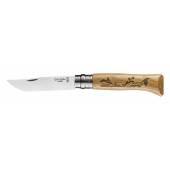 Cutit OPINEL Nr 08 Animalia, inox, maner gravat iepure