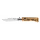 Cutit OPINEL Nr 08 Animalia, inox, maner gravat peste