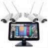 Kit supraveghere video PNI House WiFi650 - 4 camere Full HD Wi-Fi P2P si monitor LCD 12 inch