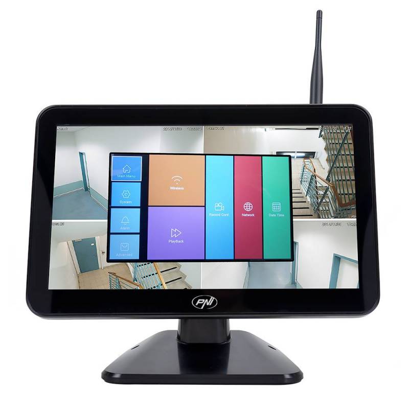 jet Spokesman cancer Kit supraveghere video PNI House WiFi650 - 4 camere Full HD Wi-Fi P2P si  monitor LCD 12 inch - HobbyMall - Sisteme DVR si NVR