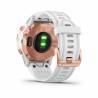 Ceas Garmin Fenix 6S Pro Rose Gold, bratara alba, 42mm