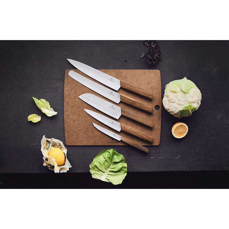 Smooth hole bomb Cutit bucatarie VICTORINOX Swiss Modern Chef's Knife 6.9010.15G, maner din  lemn de nuc, 15cm - HobbyMall - Cutite de bucatarie