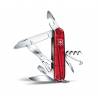 Briceag multifunctional VICTORINOX Climber, rosu transparent, 14 functii