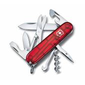 Briceag multifunctional VICTORINOX Climber, rosu transparent, 14 functii