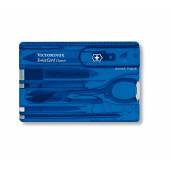 Card multifunctional VICTORINOX Swiss Card, albastru transparent, 8 functii