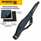Husa rigida lanseta Sportex Super Safe II Grey, 165cm, 2 compartimente