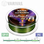 Fir textil VARIVAS DEAD OR ALIVE ULTRA POWER FINESSE PE X8, 150m, 0.10mm, 20lb, Marking Green