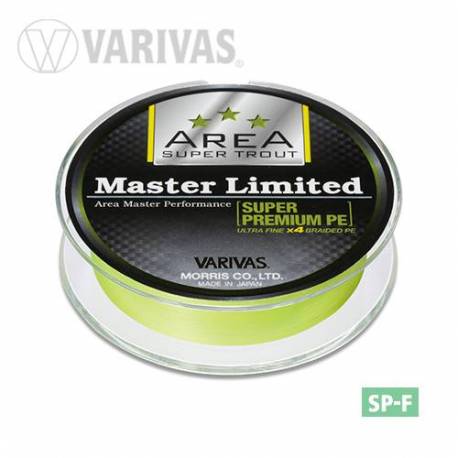 Fir textil Varivas Super Trout Area Master Limited Super Premium PE, 75m, 0.30mm, 7.0lb, Galben Fluo