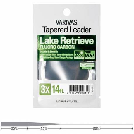 Fir Inaintas Fluorocarbon VARIVAS Fly Lake Retrieve, 4x, 4.26m