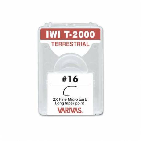 Carlige fly Varivas IWIT-2000 2X Fine, Nr.10, micro barb, Negru