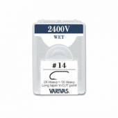 Carlige musca Varivas Fly 2400V 2X-1X Fine Micro Barb, Bronz, Nr.6, 25 buc/plic