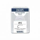 Carlige musca Varivas Fly 2410V 2X Fine Deep Wide Wet, micro barb, bronz, Nr.4, 25 buc/plic 