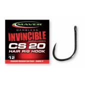 Carlige MAVER Invincible CS20 Hair Rig Nr. 12, 10buc/plic