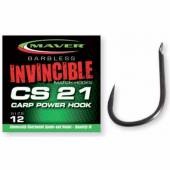 Carlige Maver Invincible CS21 Carp Power, Nr.12, negru, 10 buc/plic