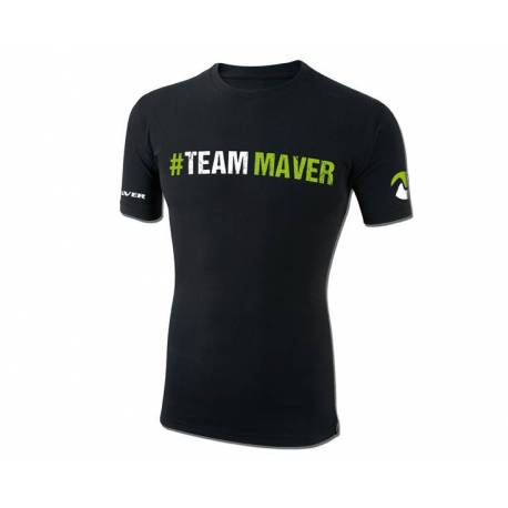 Tricou MAVER Team, negru, pentru pescuit, marimea XXL