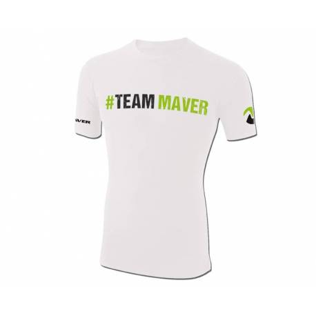 Tricou MAVER Team White, pentru pescuit, marimea XXL