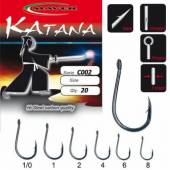 Carlige crap Maver Katana C002, Negru, NR 2, 10 buc./plic