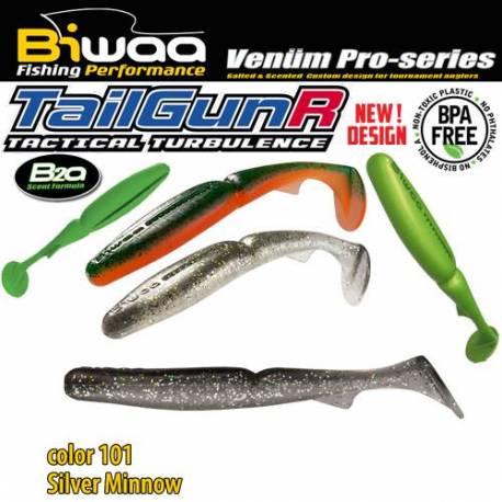 Shad BIWAA TAILGUNR SWIMBAIT 2.5, 6.5cm, 101 Silver Minnow