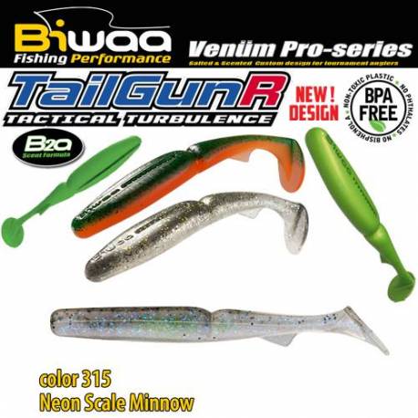 Shad BIWAA TAILGUNR SWIMBAIT 3.5, 9cm, 315 Neon Scale Minnow