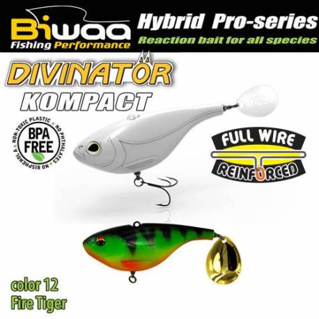 Spinnertail BIWAA DIVINATOR KOMPACT 50, 5cm, 20g, 12 Fire Tiger