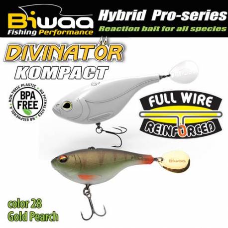 Spinnertail BIWAA DIVINATOR KOMPACT 50, 5cm, 20g, 28 Gold Perch