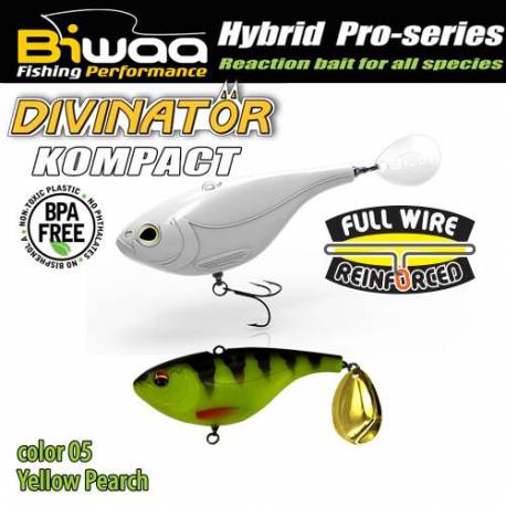 Spinnertail BIWAA DIVINATOR KOMPACT 90, 9cm, 55g, 05 Yellow Perch