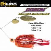 Spinnerbait BIWAA DOGON, 14g, 03 Red Tiger-Gold Blades