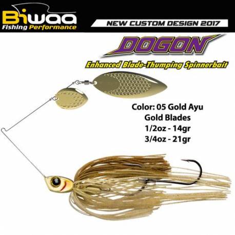 Spinnerbait BIWAA DOGON,14g, 05 Gold Ayu-Gold Blades