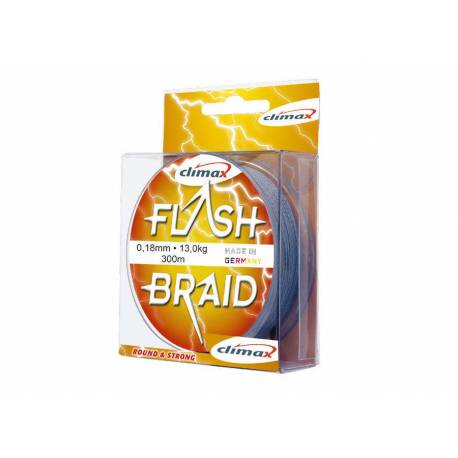 Fir textil Climax Flash Braid, Grey, 100m, 0.30mm, 24kg
