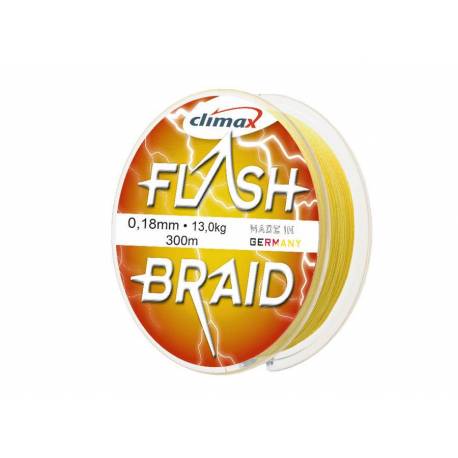 Fir textil Climax Flash Braid Fluo Yellow, 100m, 0.35mm, 30kg